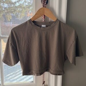 Army Green TNA Cropped Tee